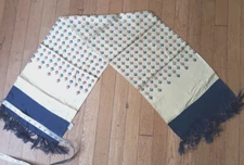 Handcraft INC Italy 100% Genuine Silk Vintage Yellow Printed Scarf