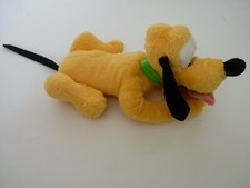 Disney Parks 11 Laying Down Pluto Stuffed Animal Plush Yellow Dog