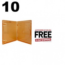 10 PREMIUM STANDARD Orange Blu-Ray Single Cases 12MM  1-3 DAYS