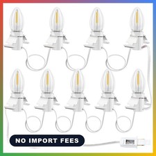 Christmas Village Lights, C7 Blow Molded Light Cord with 9 LED Bulbs