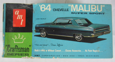 #ad Vintage Original AMT 1:25 #x27;64 Chevelle Malibu SS Craftsman Model Orig Box Y140 $169.95