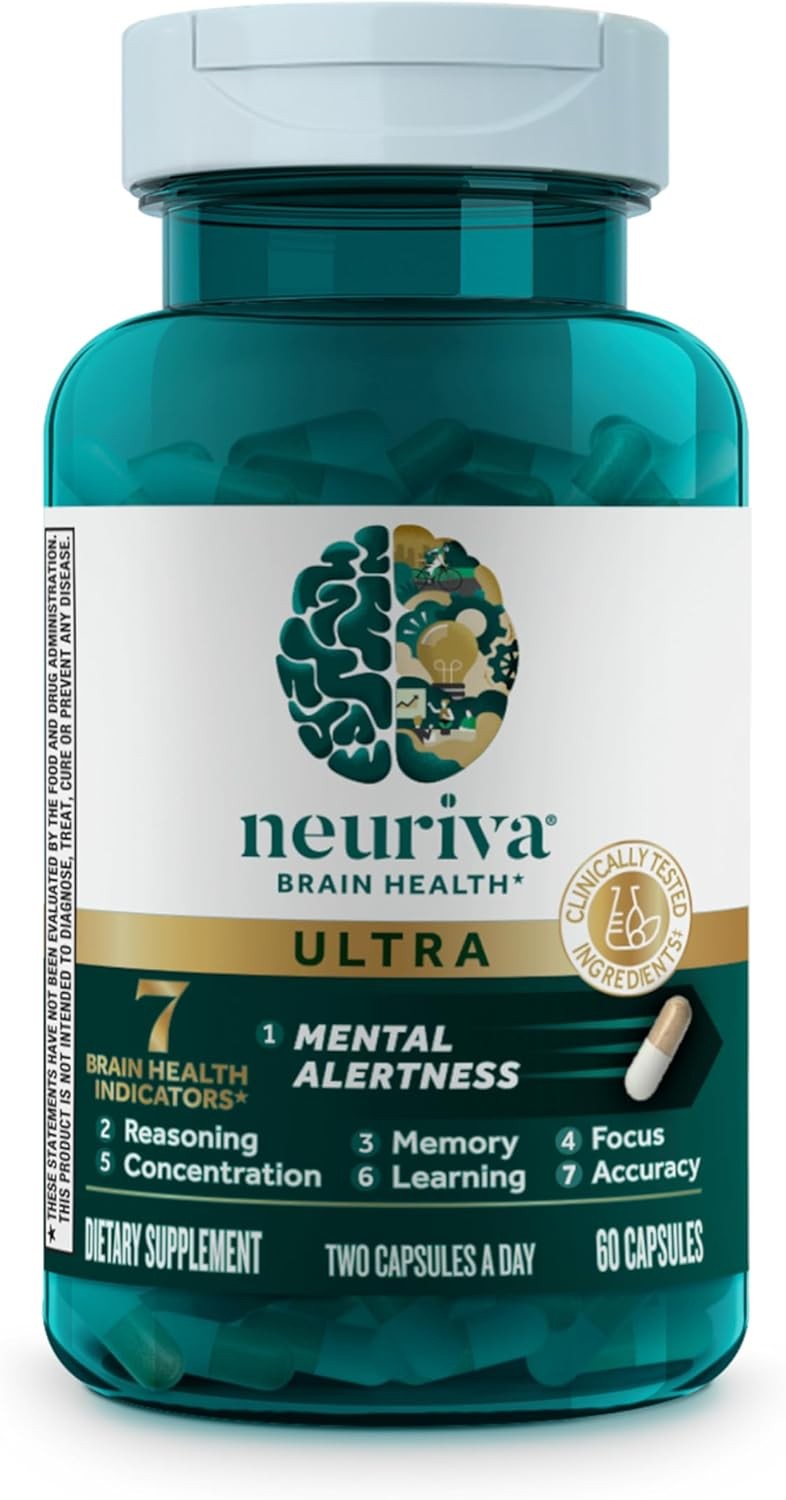 Neuriva Ultra Brain Health  Memory  Focus  Mental  Alertness 60 Caps