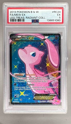 1080 Mew EX 2013 Pokemon Black & White Legendary Treasures Radiant #RC24 PSA 5