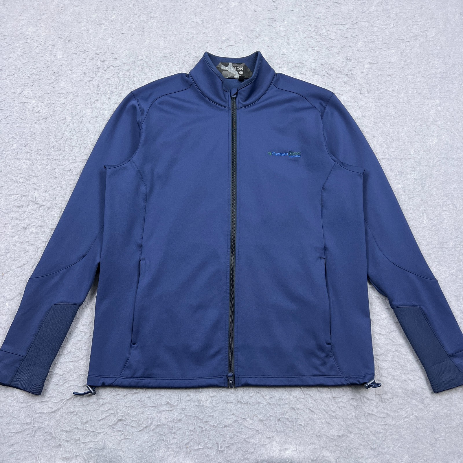 Greyson Sequoia Jacket Mens Large Navy Blue Zip Golf Performance