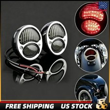 Silver Led Custom Hot Rat Street Rod Tail Lights Wturn Signals For Ford Model A
