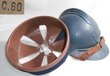 Leather brown liner helmet Adrian15 type 2 WWII, size 60