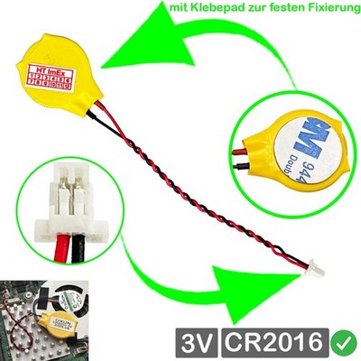 RTC Bios CMOS Batterie battery akku komp. für Samsung ATIV smart PC Pro XE700T1C