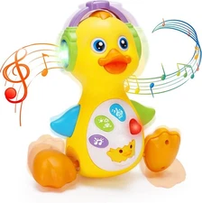 "Duck Musical Toy With Sound and Lights For 1 2 3 Year Old Girl Birthday Gifts "