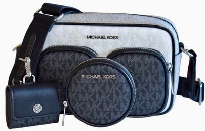 Michael Kors Tasche Bag Umhängetasche JET SET ITEM MD XBODY optic white multi