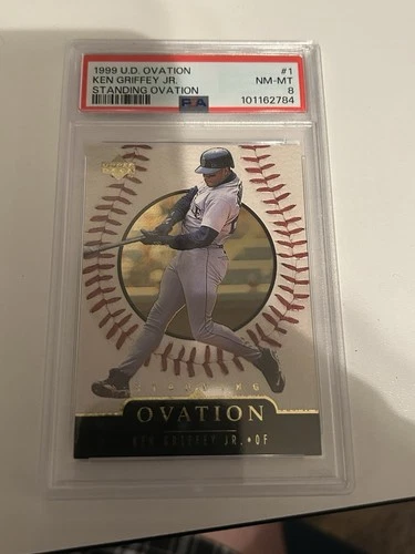 PSA 8 Ken Griffey Jr. 1999 Upper Deck Ovation Standing /500 #1 Seattle Mariners