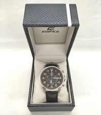 Casio Edifice Chronograph 49mm Quartz Leather Watch Used Smart Waterproof