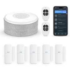WiFi Door Alarm System, Wireless DIY Home System, with APP Alert, 8 Pieces-Ki...