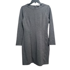 J. Crew Factory Gray Long-Sleeve Stretch Ponte Dress Size 4