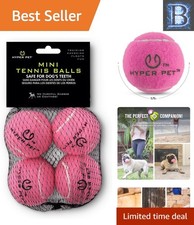 Bright Pink Mini Tennis Balls for Dogs - Non-Toxic, Interactive Fun 4 Pack 