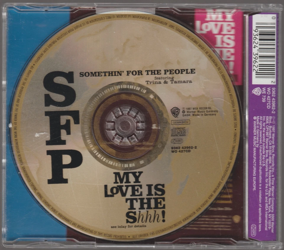 Somethin' for the Peolpe (SFP) - My Love Is The Shhh! (6 Track Maxi CD, 1997) - Bild 2 von 3