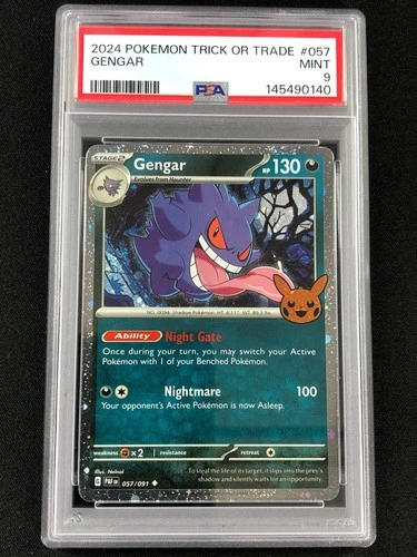 Pokemon 2024 Gengar 057/091 Trick Or Trade PSA 9