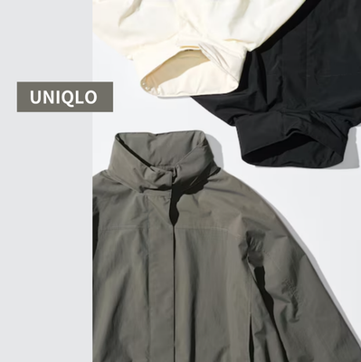 UNIQLO Windproof Stand-up Blouson Black Olive Off White S-3XL