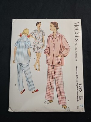 Vintage McCall's Sewing Pattern - 8596 - Women's Pajamas - Size 16 - FF - c.1951