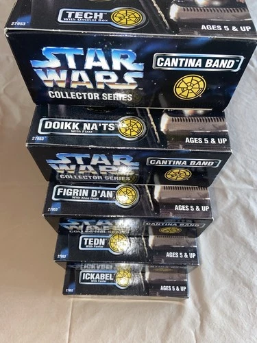 1997 Kenner Star Wars CANTINA BAND Collector Series 12" action figure SET of 5