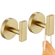 Robe Hook Bath Towel Hooks Stainless Steel Wall Hooks for Bathroom Kitchen Cl...