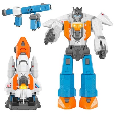Magnetic Transform Robot Toy, 3 in 1 Large STEM Construction Transforming Toy...