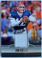 JIM KELLY 12/99 White Jersey 2017 Donruss Certified Cuts HISTORICAL PIECES #15