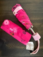 COACH F63675 Mini Umbrella   SV/Pink Multicolor Floral Print