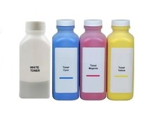 4 x OKIDATA OKI PRO920WT PRO 920WT WHITE TONER REFILL  C-Y-M-WHITE 