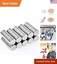 100 Pcs 9mm x 3mm Neodymium Disc Magnets - High Strength for Crafting  More
