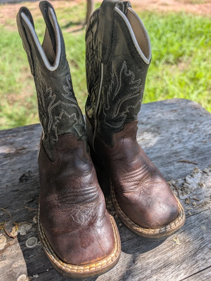 Botas de Vaquero Old West Cuero Marrón Talla 8 Foto 3 de 4
