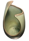 Vintage Frankoma Prairie Green Pottery Candle Vase #21  H 7.5 in