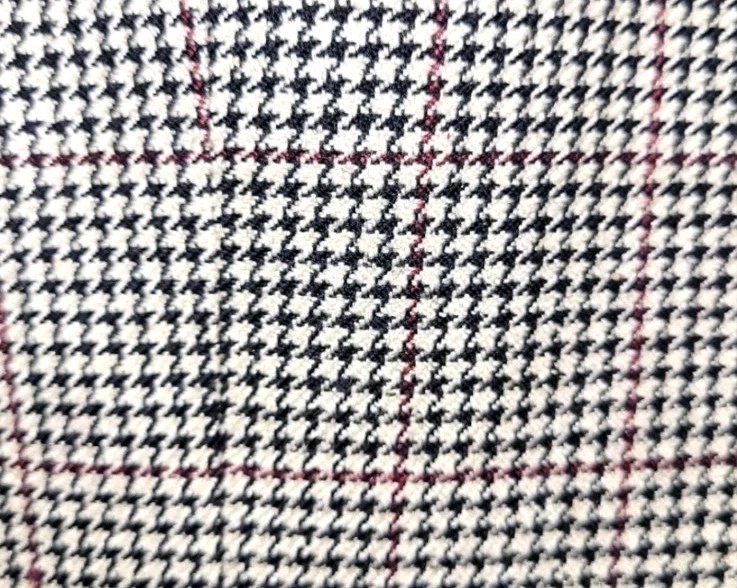 Blazer deportivo vintage de pata de gallo de lana de Burberry en negro crema rojo talla L Foto 3 de 4