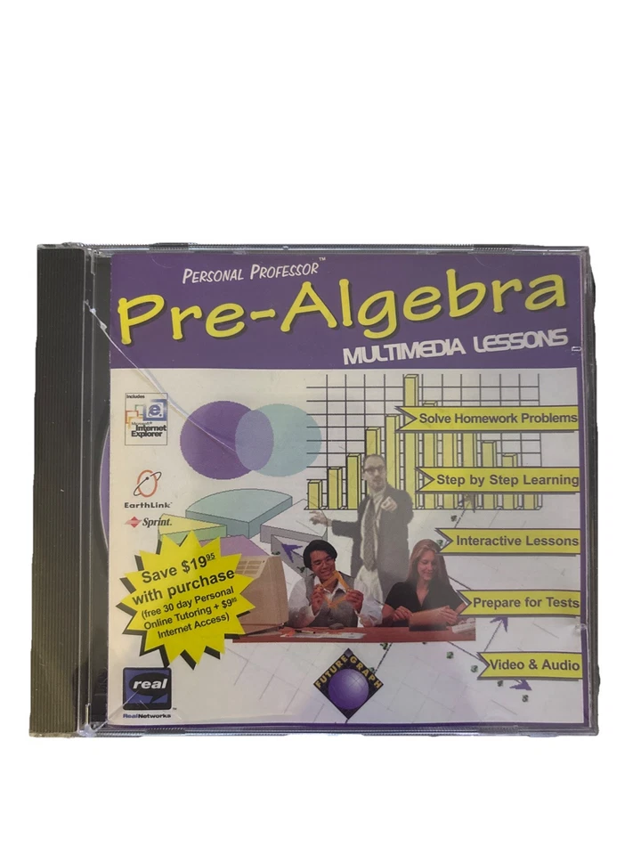 Personal Professor : Algebra Multimedia Lessons (CD-ROM, 1997) BRAND NEW SEALED - Image 2 of 3