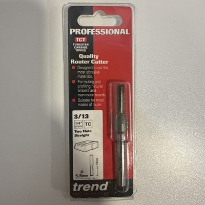 Trend Profi 3/13x1/4Tc Zweiflötenschneider 5,5 mm Durchmesser - 1/4 Schaft