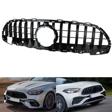 Sport Kühlergrill Grill ohne Emblem Schwarz für Mercedes C W206 S206 T-Model 21+