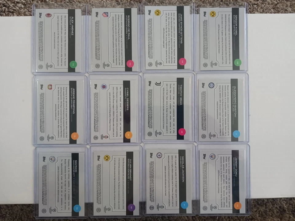 Topps Chrome Uefa 24-25 Lot Of 12 Numbered Cards - Image 2 of 2