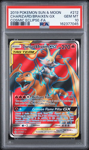 Charizard & Braixen-GX graded PSA 10 for sale on eBay