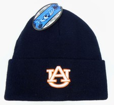 AUBURN TIGERS NAVY NCAA BEANIE TOP OF THE WORLD SIMPLE KNIT ACRYLIC CAP HAT NWT