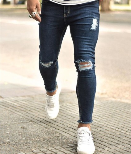 Mens Ripped Distressed Skinny Jeans 