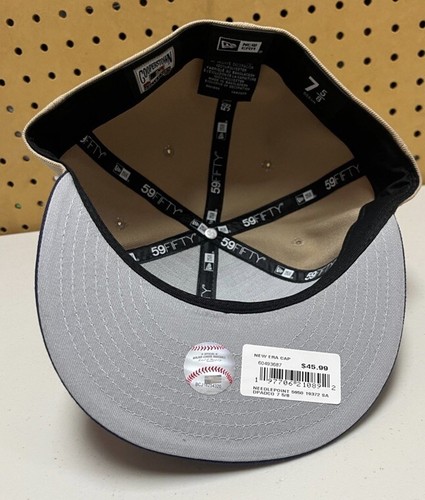 Cappello uomo New Era San Diego Padres Needlepoint blu kaki aderente taglia 7 5/8 - Foto 4 di 4