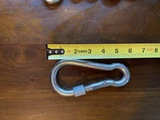 6" Heavy Duty Carabiner Clip Hooks Snap Spring  Gym Climbing Swing Screw Lock  