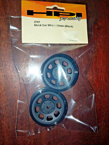HPI Racing RC 3741 Stock Car Wheels 26mm 1 mm offset Black