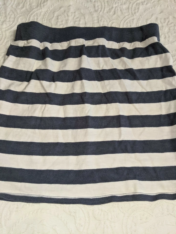 Crewcuts девочек sz. 12 вязаная серая/синяя полосатая юбка. Мягкий, милый, отличной формы - Изображение 3 из 4