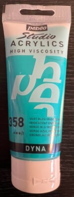 Grün Blau irisierend 100 ml seidenmatt Acrylfarbe hochviskos deckend schnelle Lieferung