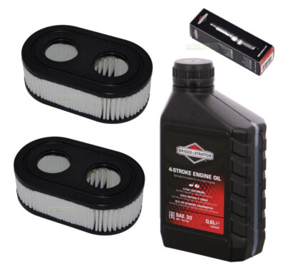 Zündkerze + Filter + Rasenmäheröl für Briggs & Stratton B&S BS 625E 650EX 675EXI