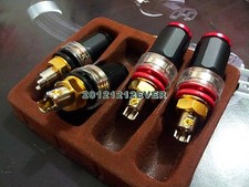 4x Cast Copper Rhodium Plated Speaker Terminal Binding Post AMP socket