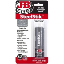JB Weld SteelStik Steel Reinforced Epoxy for Metal Repair 2 oz Squeeze Putty
