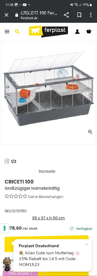 Nagerkäfig Ferplast 95×57×50 - Bild 3 von 4