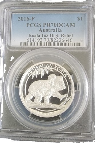 2020 First INCUSED High Relief Koala 1oz Dollar $1 Silver Proof