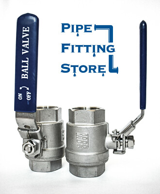 2'' Stainless Steel Ball Valve - 316SS Full Port NPT WOG 1000 Valve